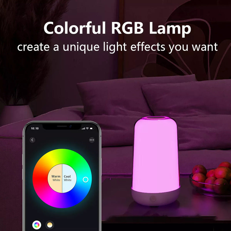Lampara De Noche Para Bebe App Inteligente Sincroniza Musica Blanco Transparente