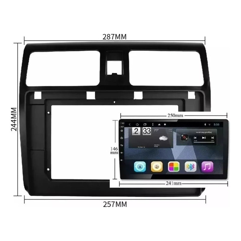 Bisel Adaptador Radio Suzuki Swift 10 Pulgadas 2006-2012 Negro