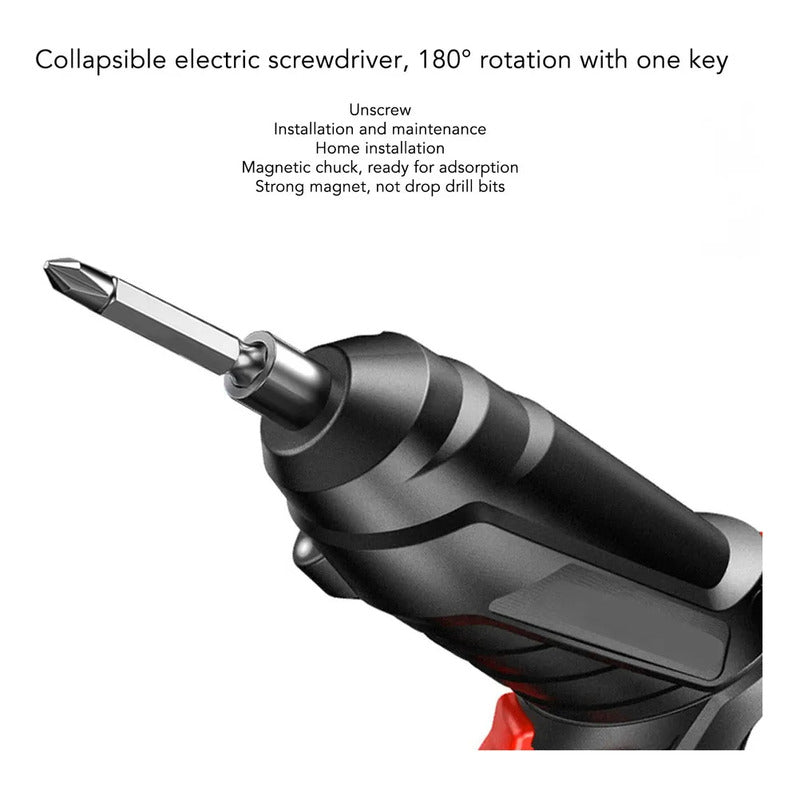 Kit Atornillador Inalambrico Taladro Atornillador Negro Y Verde 12v 180