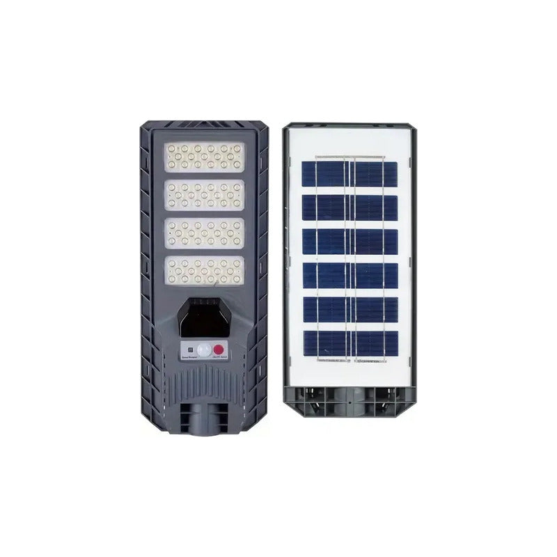 Pack 2 Foco Solar 400w Recargable Ip65 Sensor M. Y Control R Negro Blanco Frío