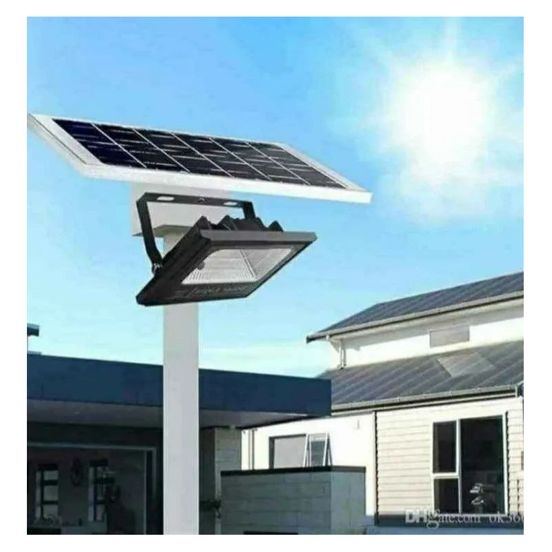 Foco Solar 600 Watts Panel Separado + Control Remoto Ip67 Negra