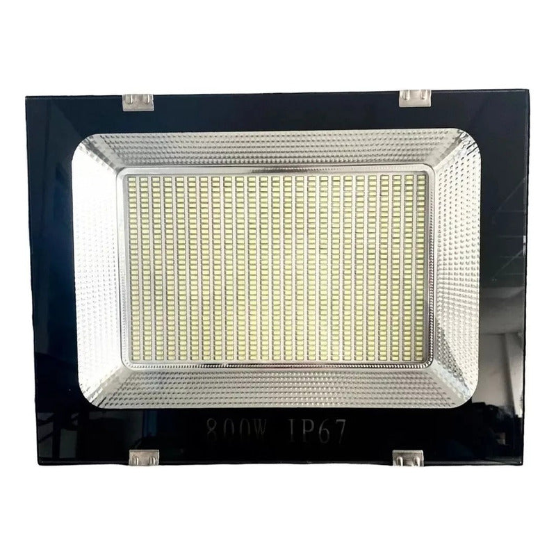Pack 2 Focos Reflectores 800w Luz Led Exterior Canchas Ip65 Negro Blanco Frío