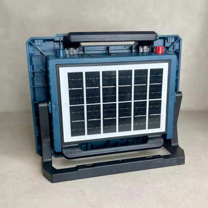 Foco Led Reflector Recargable 200w / 400w Con Panel Solar 200w Blanco Frío
