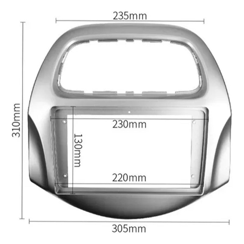 Bisel Adaptador Spark Gt 2018-2021 Para Radios De 9   Gris Oscuro