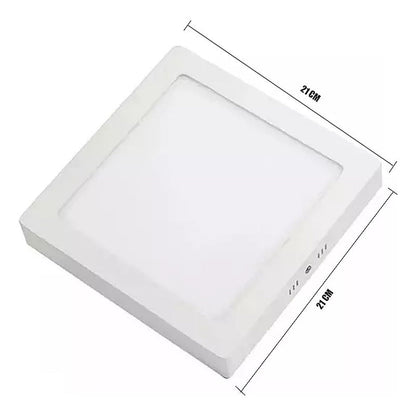 Pack X2 Panel Led Sobrepuesto 18w Foco Plafon Redondo Cuadra Cuadrado