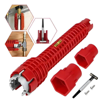 Llave Para Apretar El Tubo Del Grifo Herramienta Fregadero Rojo