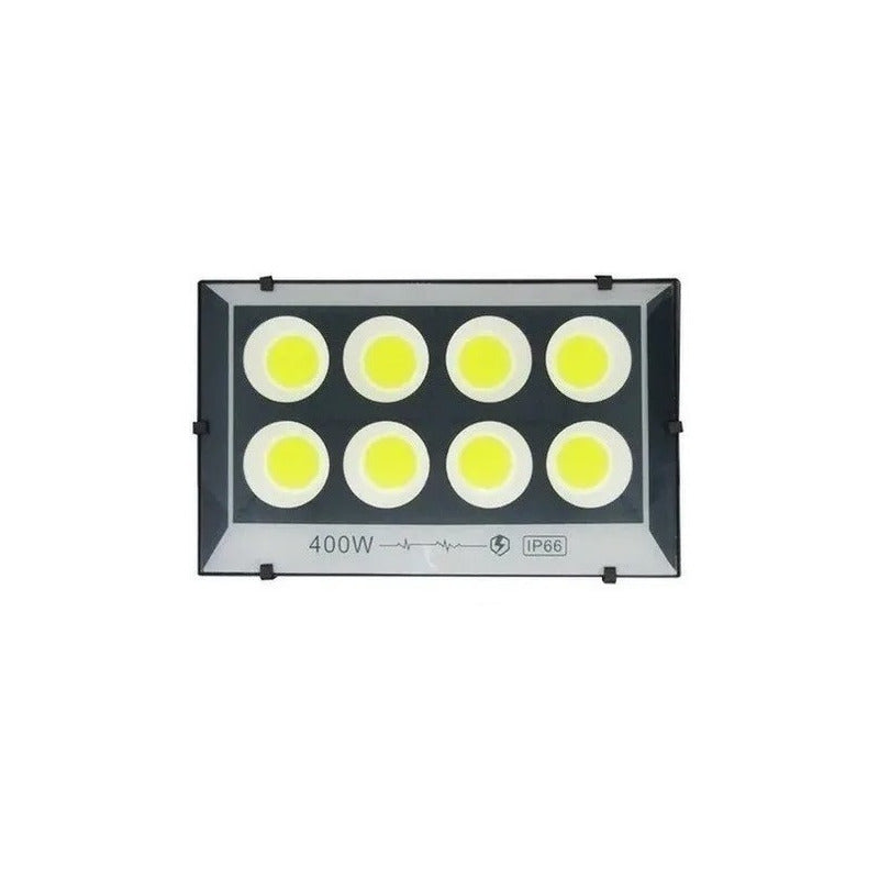 Foco 400w Resististe A La Lluvia Led Blanco Frio Con Soporte Blanco Frío