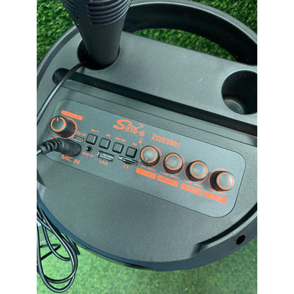 Parlante Inalambrico Portatil 80cm Bluetooth Led Microfono Negro