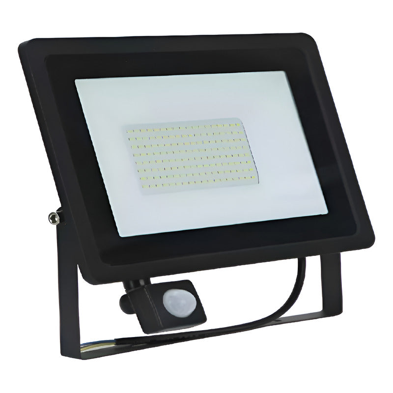 Foco Proyector 100w Con Sensor De Movimiento 220v Negro