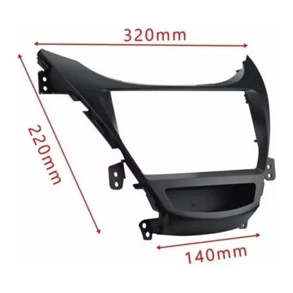 Adaptador Estéreo 2 Din Hyundai Elantra 9  Plástico Negro Negro