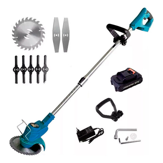 Cortadora De Pasto Inalámbrica Bateria Y Accesorios Negro