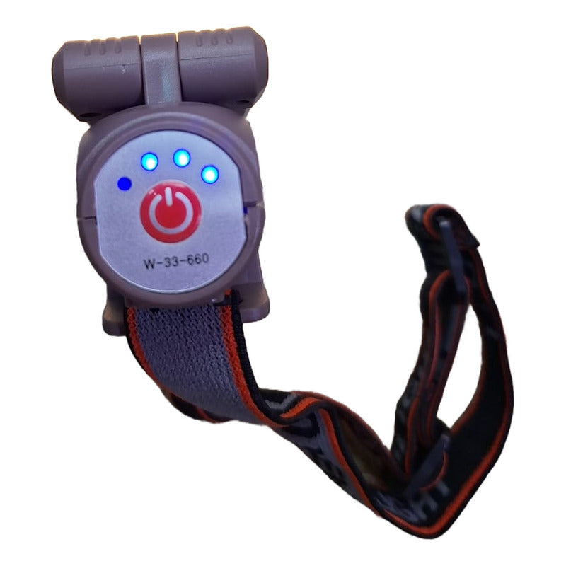 Linterna Cintillo Led Brillante Cabeza Encendido Con Sensor Amarilla Negra