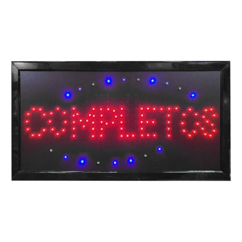 Letrero Aviso Led Signs Luminoso - Abierto - 48x25cm