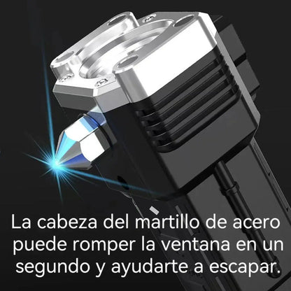 Linterna Solar Táctica Militar Indestructible Martillo Frío Negro