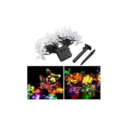 Guirnalda Mariposa Solar Led Boda 5 Mts Exterior E Interior Multicolor