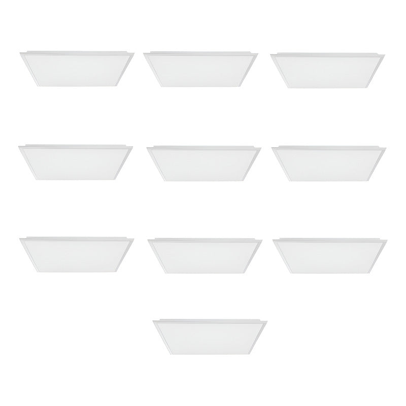 Pack X10 Panel Led Plafón 60x60cm 48w Empotrable Cielo Foco Blanco