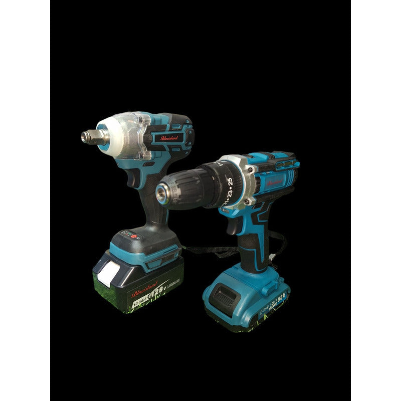 Kit Llave De Impacto Y Taladro Inalambrico Mas Herramientas Agua 220v 50hz