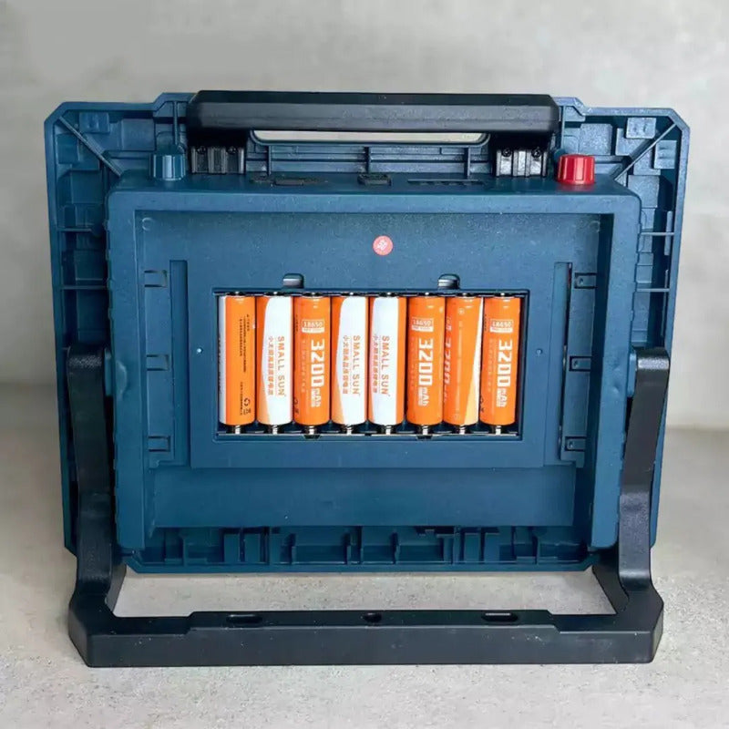 Foco Led Reflector Recargable 200w / 400w Con Panel Solar 200w Blanco Frío