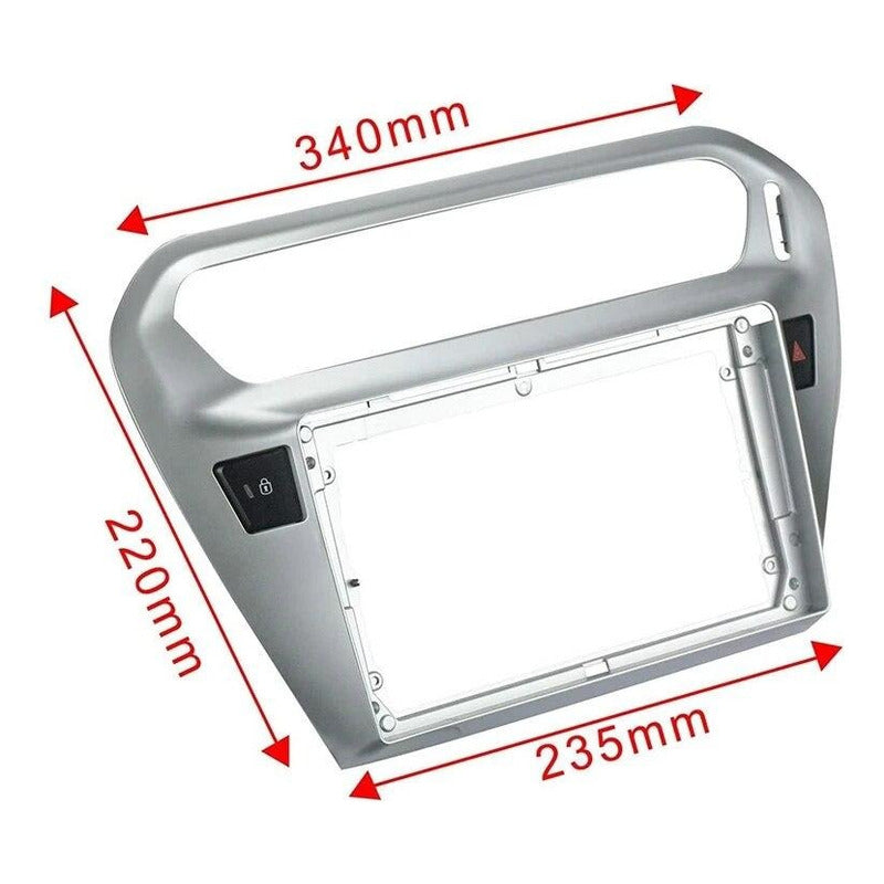 Bisel Radio Adaptador 9 PuLG Citroen C-elysse Y Peugeot 301 Gris