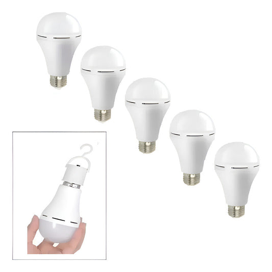 Pack X5 Ampolleta Led E27 Recargable Luz Emergencia Led