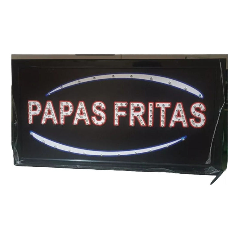 Letrero Aviso Led Signs Luminoso - Abierto - 48x25cm