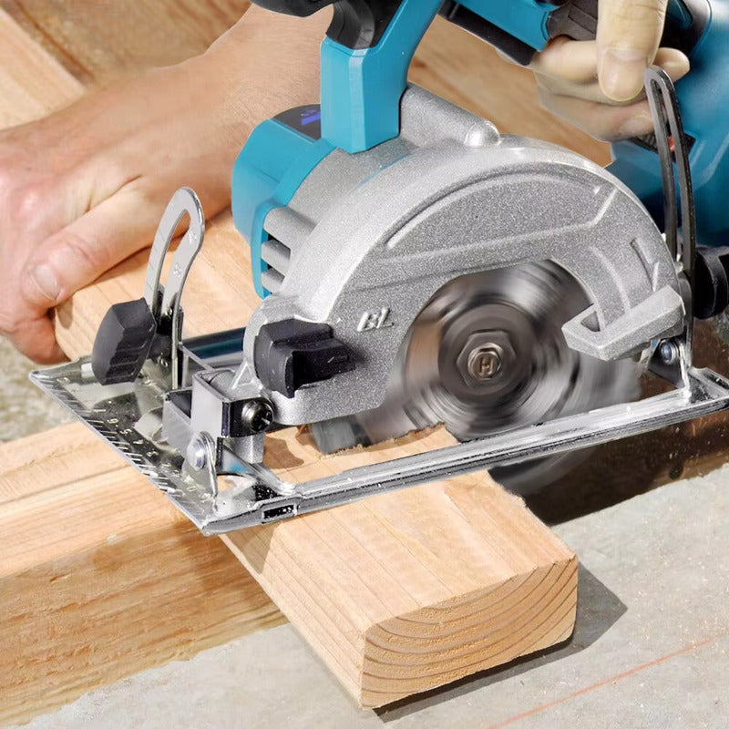 Sierra Circular Inalambrica Portatil + Disco De Corte 50 Azul Petróleo