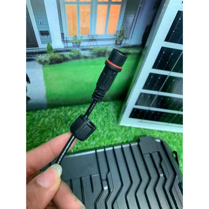 Foco Solar 1500w Panel Solar Y Control Remot Luz Blanco Frío Negro Blanco Frío