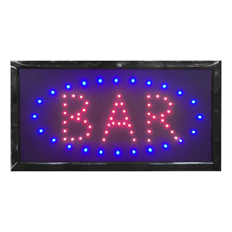 Letrero Aviso Led Signs Luminoso - Abierto - 48x25cm