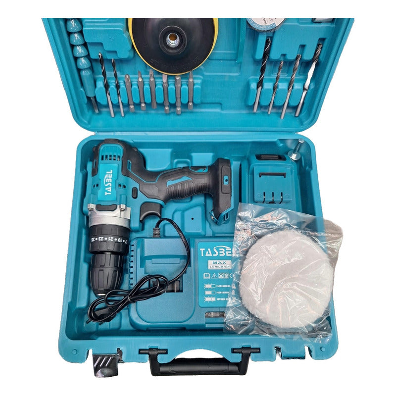 Taladro Destornillador Pulidora Inalámbrica Con Accesorios Agua 220 50hz