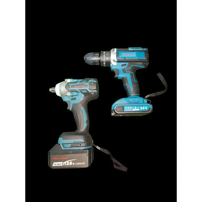 Kit Llave De Impacto Y Taladro Inalambrico Mas Herramientas Agua 220v 50hz