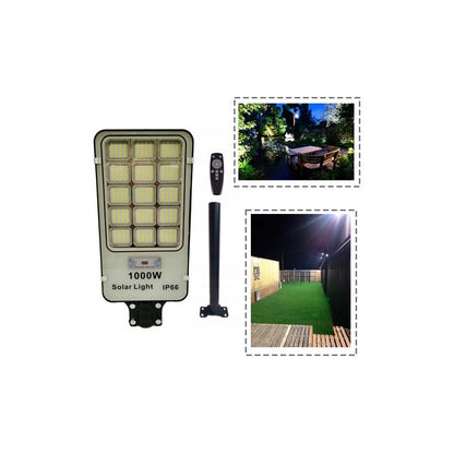 Foco Solar 1000watt Alumbrado Exterior Poste 420led Potencia Negro Fría