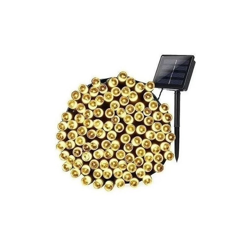 Pack X3 Luces Solares Navidad Guirnalda 10 Metros 100 Led