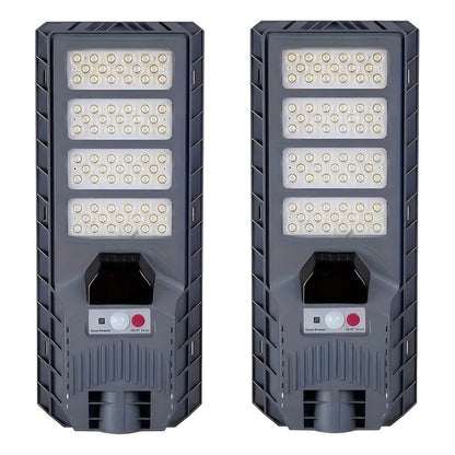 Pack 2 Foco Solar 400w Recargable Ip65 Sensor M. Y Control R Negro Blanco Frío