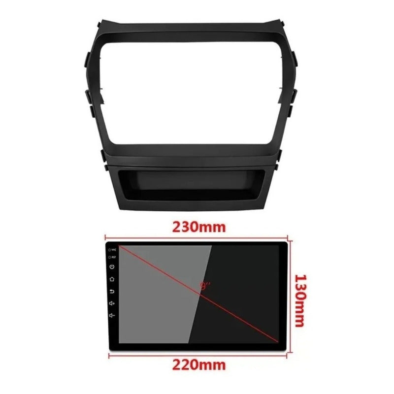 Bisel Adaptador Radio Hyundai Santa Fe 9 Pulgada 2013-2017