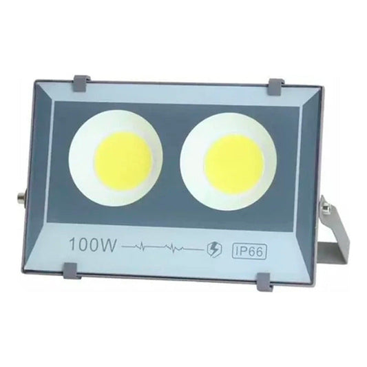 Foco Led 100w Plano  Proyector Exterior Estadio Ip66 Base