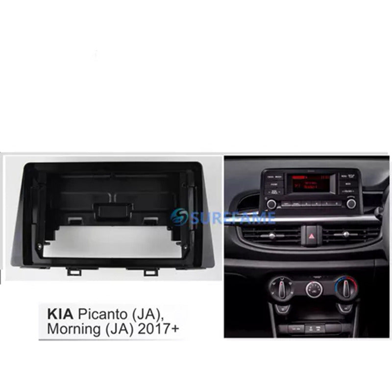 Bisel 9 Pulgadas Adaptador Radio Kia Morning 2018-2025 Auto Negro