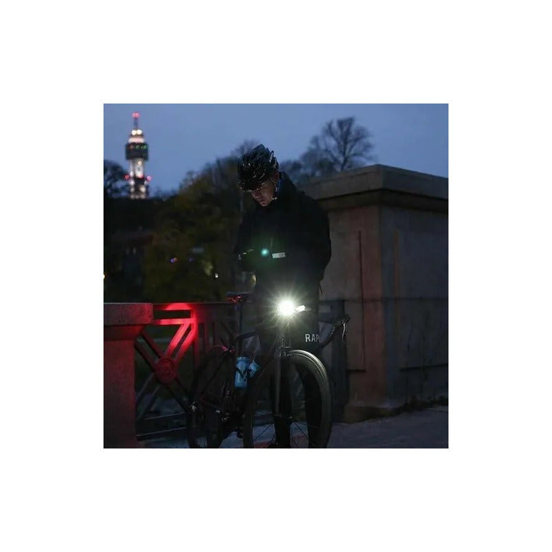 Luces Bicicleta Led Delantera Y Trasera Recargable Usb Negro