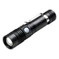 Linterna Led 3000 Lumens Recargable Con Zoom Resiste Lluvia Blanco Negro