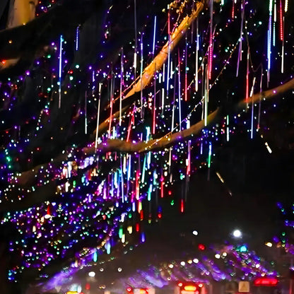 Luces Tubo Solar Led Guirnalda Lluvia De Meteoritos Exterior Multicolor