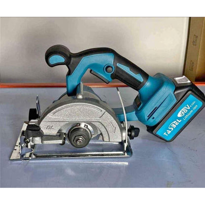 Sierra Circular Inalambrica Portatil + Disco De Corte 50 Azul Petróleo