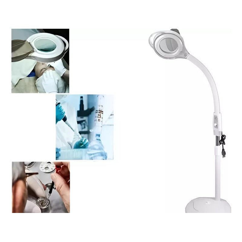 Lampara Estética Lupa Aumento Pedestal Tatuajes Maquillaje