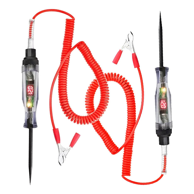 Pack 2 De Probadores De Voltaje De Pantalla Digital 3-24-48v Rojo