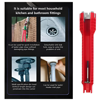 Llave Para Apretar El Tubo Del Fregadero Genérica Color Rojo Estructurada