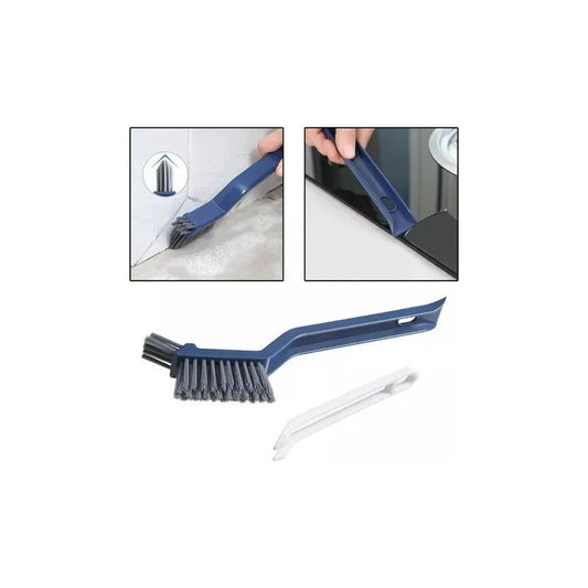 Pack X2 Cepillos Para Grietas Baño Herramientas Limpieza Wc Azul Acero