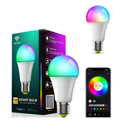 Ampolleta Inteligente Led Wifi Bluetooth App Rgb 10w 1pcs Rgb