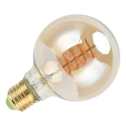 Pack X6 Ampolletas Led G80 Vintage 4w E27 Ambar Luz Amarillo Amarillo