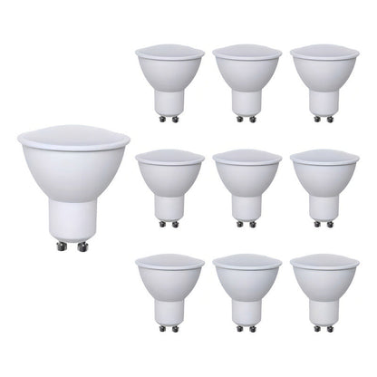 Pack 10 Ampolletas Dicroicas Led 6w Gu10 Neutra 4000k Blanco Blanco Neutro