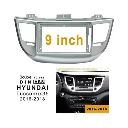 Bisel Adaptador Radio 9 Pulgadas Hyundai Tucson 2015-2018 Gris