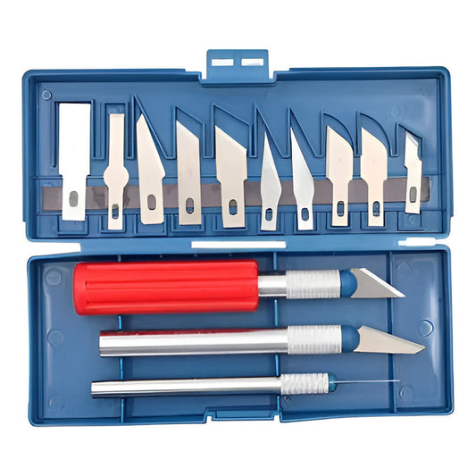 Juego 3 Cuchillos + Repuestos Navaja Corta Cartón Esculpir