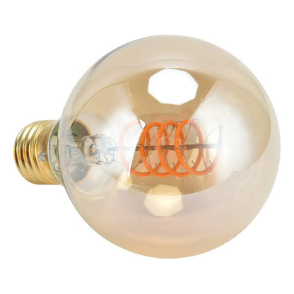 Pack X6 Ampolletas Led G80 Vintage 4w E27 Ambar Luz Amarillo Amarillo
